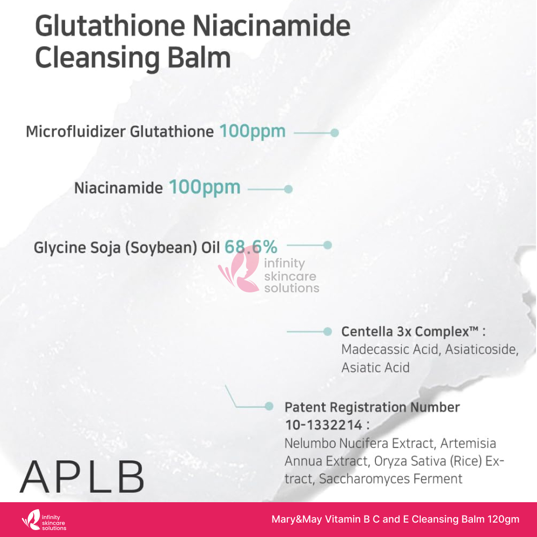 aplb glutathione niacinamide cleansing balm 80ml APLB Glutathione Niacinamide Cleansing Balm 80ml