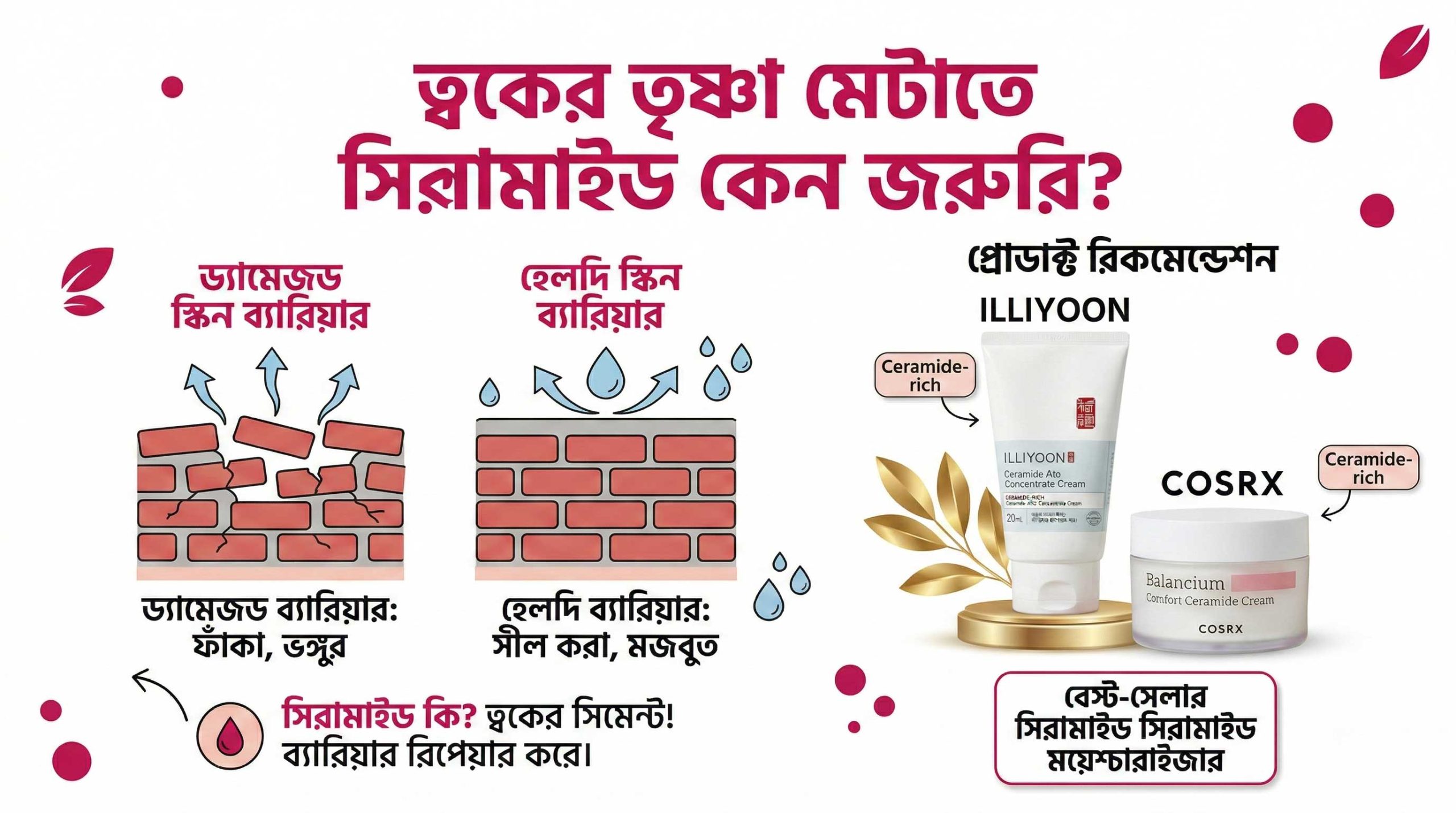 Ceramide moisturizer and serum for repairing damaged skin barrier by Infinity Skincare Solutions.