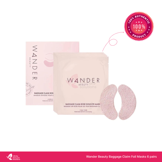 1 Wander Beauty Baggage Claim Foil Masks 6 pairs Wander Beauty Baggage Claim Gold Foil Eye Masks 6 Pairs - Image 1